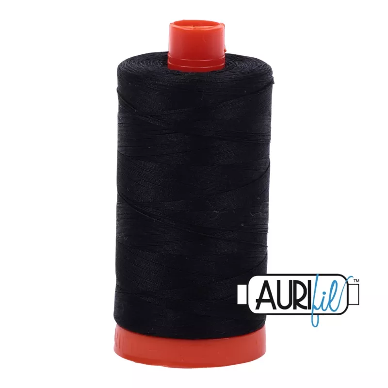 02692 Black - Aurifil 50wt Thread