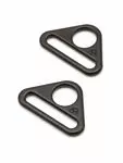 (2) 1 Triangle Ring Black Metal - HAR1TRBMTWO