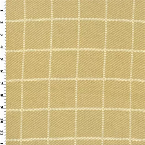 Beige Checkered Twill Home Decorating Fabric