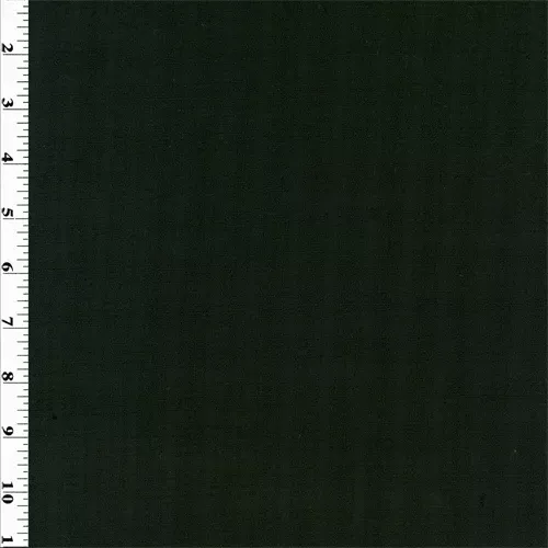 Black Ribbed Wool Fabric