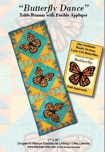 "Butterfly Dance"17 x 49Top/Back/Binding