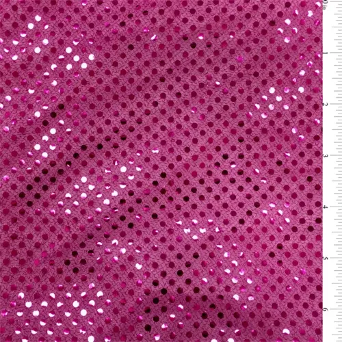 Fuschia Sequin Knit Fabric - Reorderable
