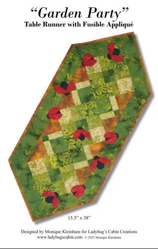 "Garden Party" Runner15 x 38Top/Back/Binding