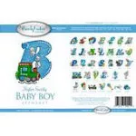 Mylar Swirly Baby Boy Alphabet - PG5509