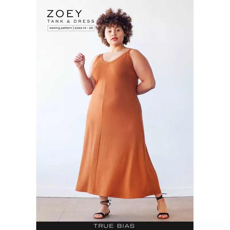 Zoey Tanktop & Dress Pattern by TrueBias Patterns : Size 14-32 - Special Order