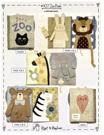 Zoo Book -HTH407 (7" x 9" soft baby book)